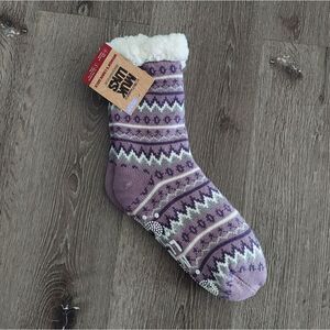 MUK LUKS WOMEN'S PIECED CABIN SOCK L/XL (8-10)